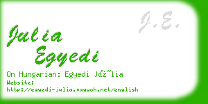 julia egyedi business card